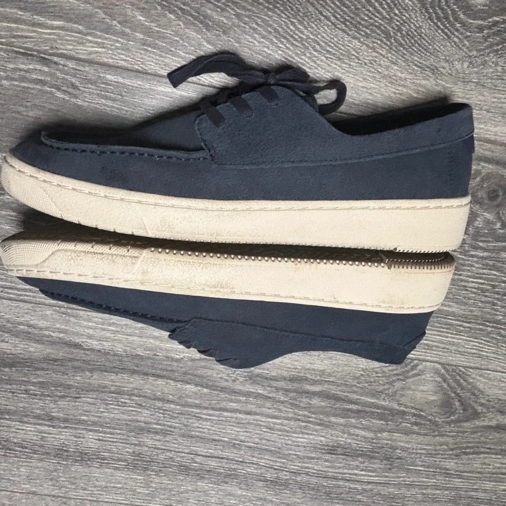 TOMS TRVL LITE London Mens Navy Lace Up Loafer Boat Shoes Size 11.5‎